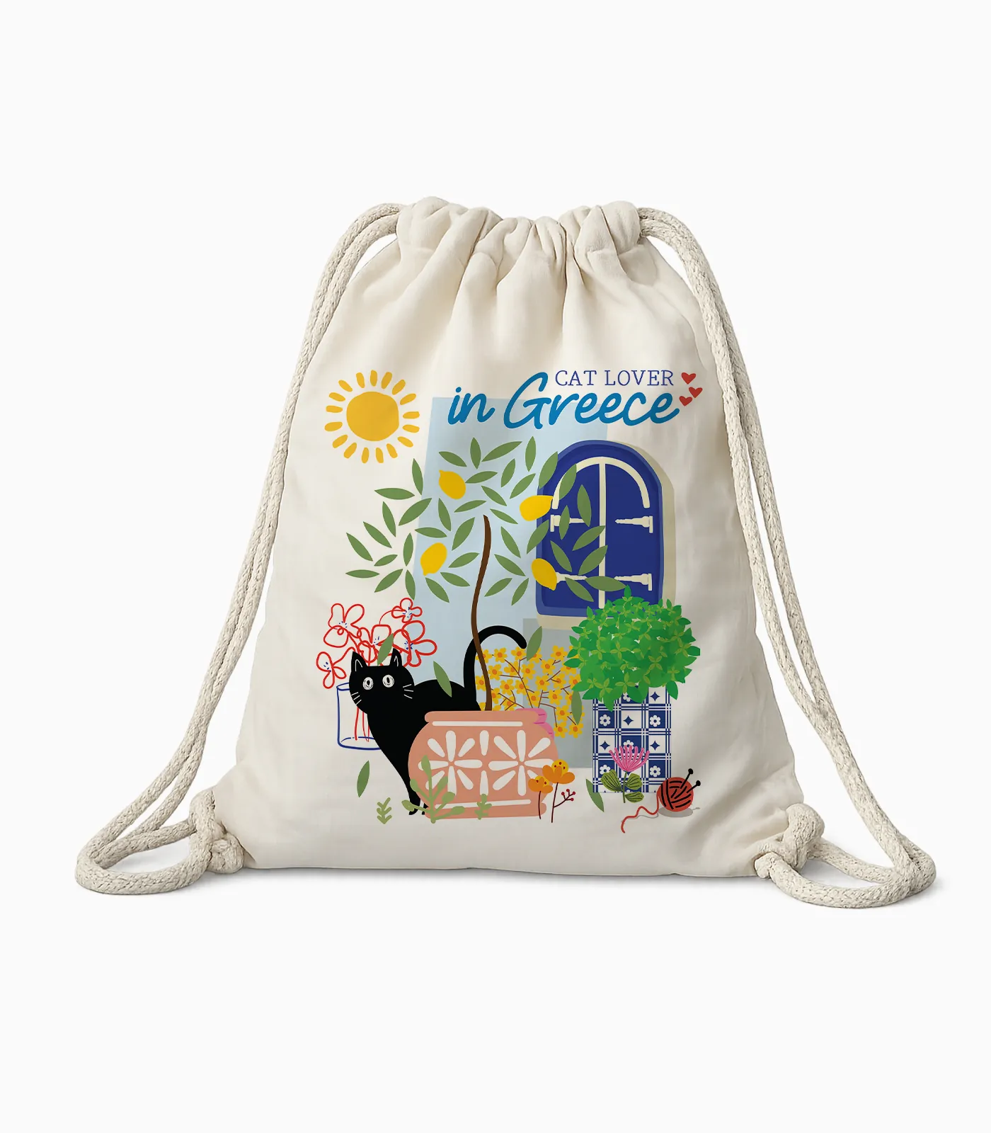 lini_tsanta_platis_souvenir_printia_gates_P2611.02 Λινή Τσάντα Πλάτης Γάτες - P2611.02 - Image 1