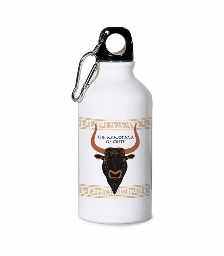 Μεταλλικό παγούρι με Μινώταυρο Κρήτης – ελληνικό σουβενίρ με αρχαιοελληνικό σχέδιο