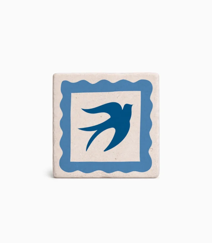 Μαγνητάκι ελληνικού σουβενίρ με θαλασσινό σύμβολο και μπλε χρώμα