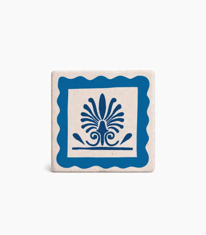 Μαγνητάκι ελληνικού σουβενίρ με θαλασσινό σύμβολο και μπλε χρώμα