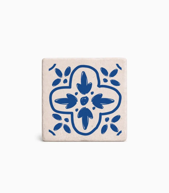 Μαγνητάκι ελληνικού σουβενίρ με θαλασσινό σύμβολο και μπλε χρώμα