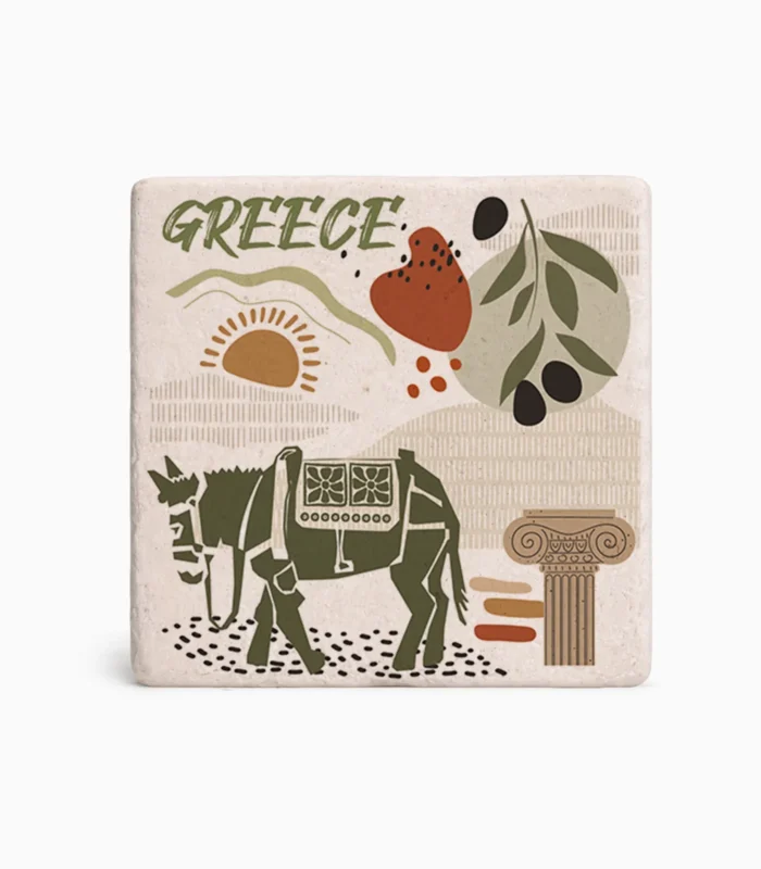 Μαγνητάκι ελληνικού σουβενίρ με μεσογειακή έμπνευση και παραδοσιακό χαρακτήρα